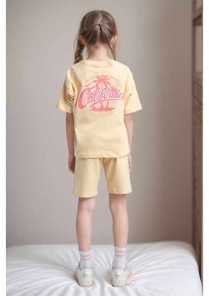 Kız Çocuk Giyim %100 Pamuk T-Shirt & Şort Ikili Takım LL.P01.O2.L01.007 modelleri