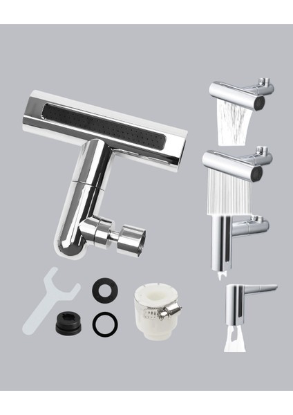 Buğz 4 Fonksiyonlu Musluk Başlığı 360 Derece Dönebilen ve Su Tasarruflu fiyatları