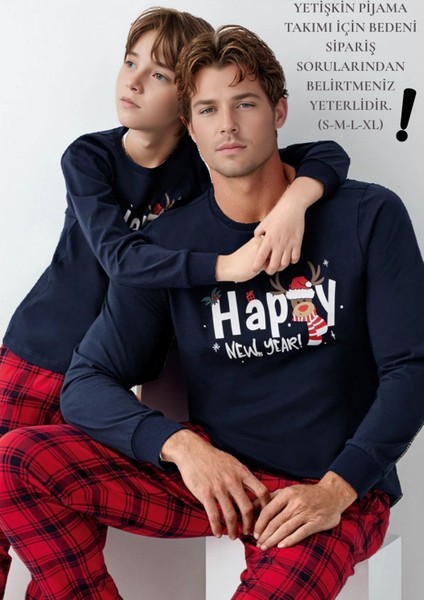 Erkek %100 Pamuk Baskılı Baba & Oğul Ikili Pijama Takımı L1.RP.371.6.002