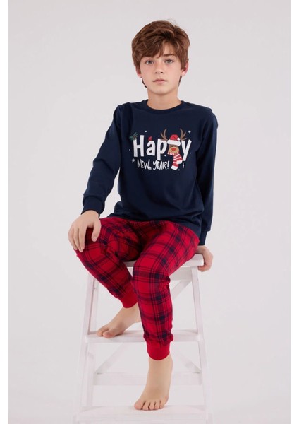 Erkek %100 Pamuk Baskılı Baba & Oğul Ikili Pijama Takımı L1.RP.371.6.002 modelleri