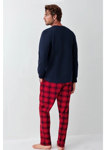 Erkek %100 Pamuk Baskılı Baba & Oğul Ikili Pijama Takımı L1.RP.371.6.002