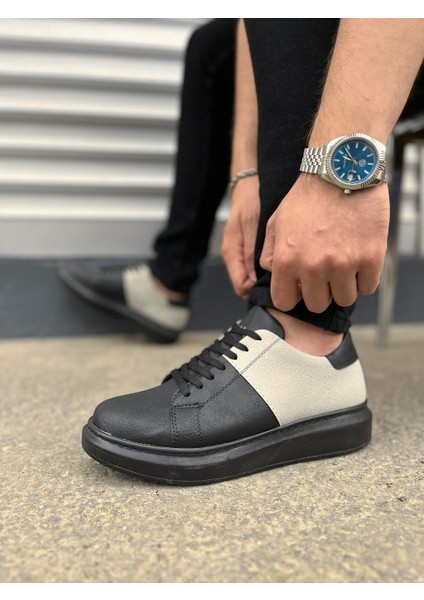 JY151 Boost Bağcıklı Cilt Süet Erkek Günlük Sneaker Ayakkabı Csst - Siyah/gri modelleri