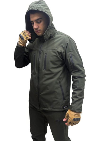 Softshell Içi Polarlı Su ve Rüzgar Geçirmez Taktikal Ceket