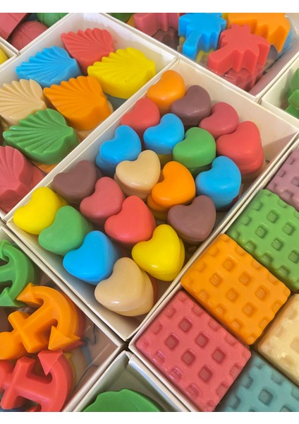 Mini Kalp Sabunlar 50 Adet (Kutu)