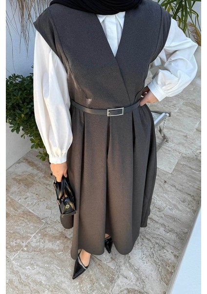 Pile Detaylı Kemerli Jile Antrasit modelleri