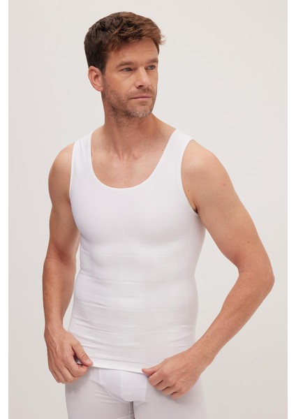 Erkek Süper Slim Fit Extra Dar Kesim Lastikli beyaz Atlet Korse fiyatları