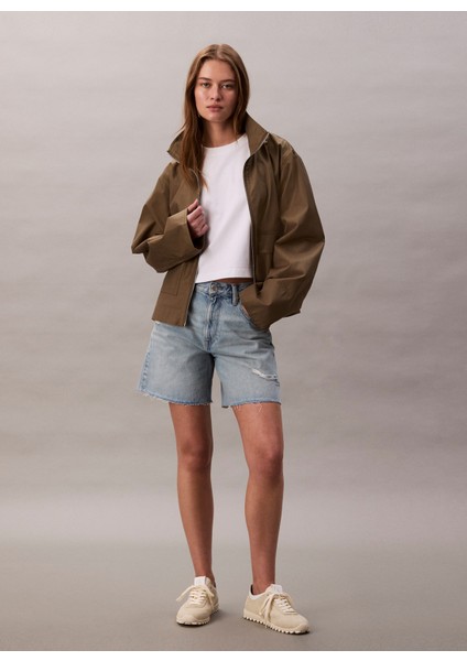 Yuvarlak Yaka Baskılı Beyaz Kadın T-Shirt LV044C208GYAA