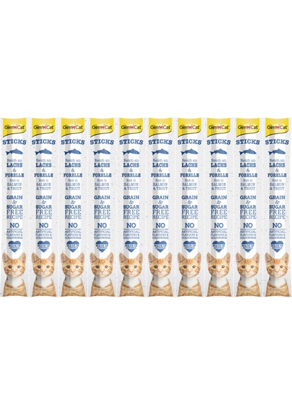 Sticks Somon & Alabalıklı Ödül Çubukları 50 gr - 10LU x 2 Adet (20 Tane-Çok Al Az Öde) fiyatları