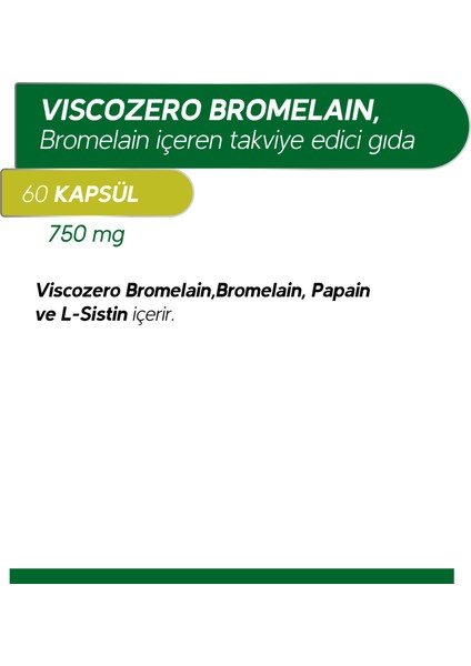 Bromelain-Papain-L-Sistin İçeren Gıda Takviyesi fiyatları