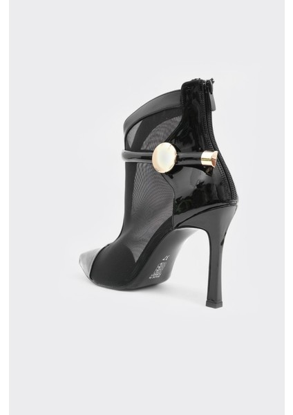 Topuklu Transparan Tokalı Aksesuarlı Kadın Bot modelleri