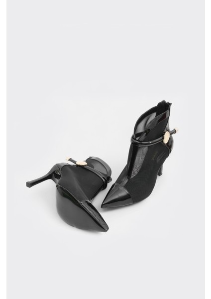 Topuklu Transparan Tokalı Aksesuarlı Kadın Bot fırsatları