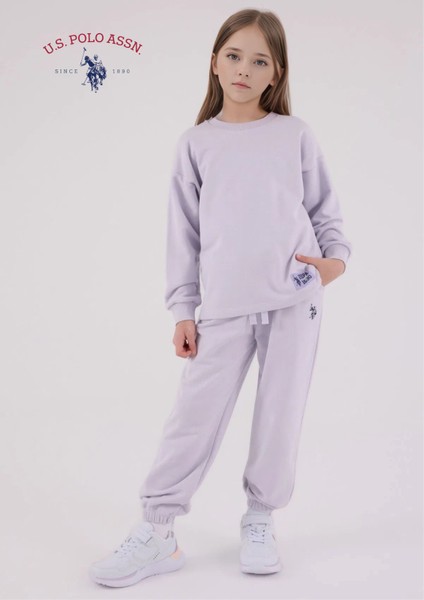 Kız Çocuk Lisans Detaylı & Pamuklu Eşofman Takımı L1.USP.230.0.001