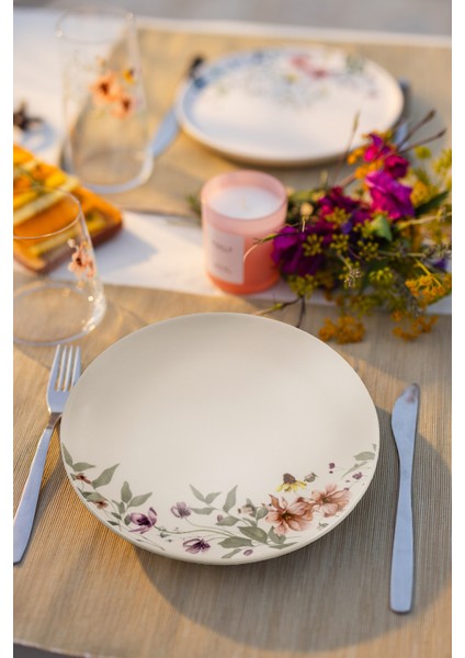 Darrel Seramik 4'lü Servis Tabağı Seti 25,5 cm modelleri