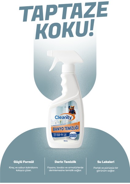 Banyo Temizliği 750 ml | Kireç, Sabun ve Su Lekelerine Karşı Etkili Banyo Temizleyici modelleri