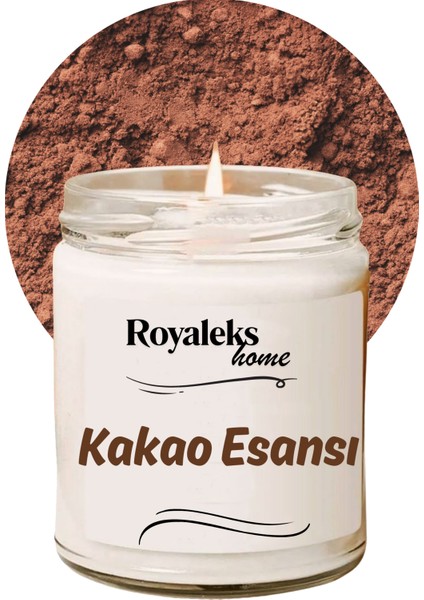 Doğal Özel Seri Kokulu Dekoratif Kavanoz Mum 210 cc - Kakao Esansı - Ryl