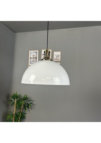 Linate Beyaz Tokmak Başlık Avize Tekli Sarkıt Salon Kuaför Dekoratif Aydınlatma indirimleri