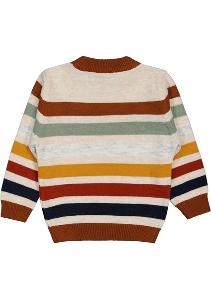 Renkli Çizgili 2-5 Yaş Kazak - Turuncu 3-4 Yaş fiyatları