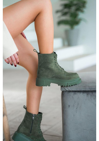 Patrick Kadın Hakiki Deri Süet Postal Yeşil fırsatları