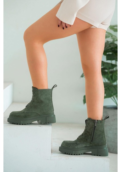 Patrick Kadın Hakiki Deri Süet Postal Yeşil indirimleri