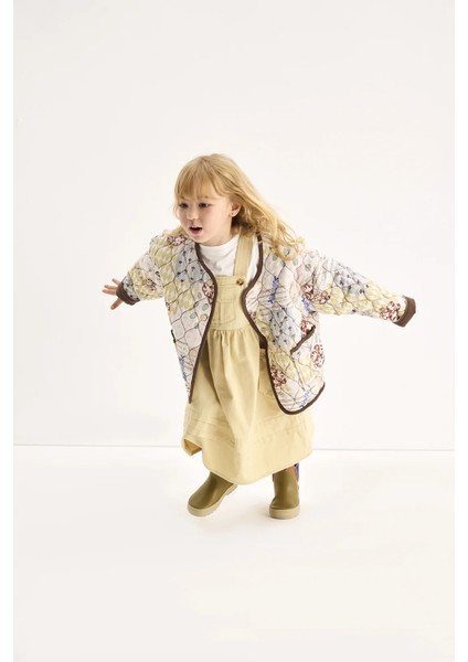 Nola Patch Desenli Kapitone Ceket