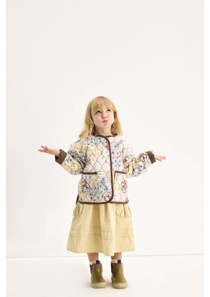 Nola Patch Desenli Kapitone Ceket indirimleri