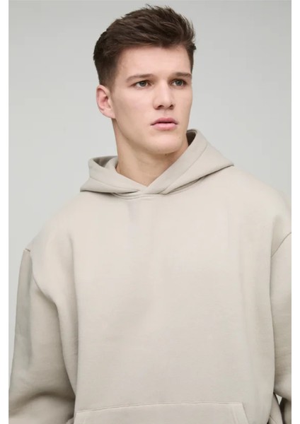 Siyah Kanguru Cepli Kapüşonlu Oversize Sweatshirt fiyatları