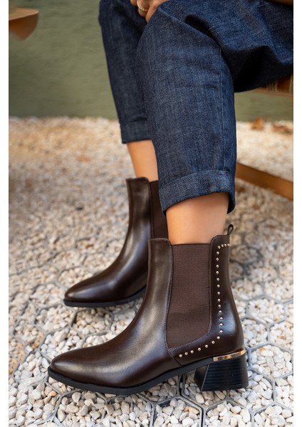 Rachel Acı Kahve Deri Troklu Hakiki Deri Bot fiyatları