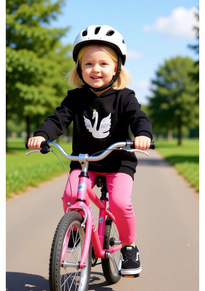 Kız Çocuk Kapüşonlu Swanlı Pamuklu Iki Parça Takım Kaliteli Şık Rahat Günlük fiyatları