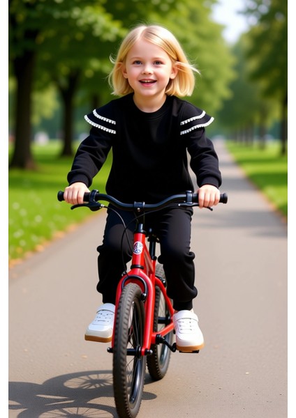 Kız Çocuk Fırfırlı Detaylı Örme Eşofman Takımı Konfor ve Şıklık Bir Arada Kaliteli Şık Rahat fiyatları