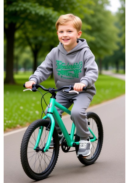 Erkek Çocuk Kapüşonlu Oversize Pamuklu Slogan Baskılı Alt Üst Takım Kaliteli Şık Rahat fiyatları