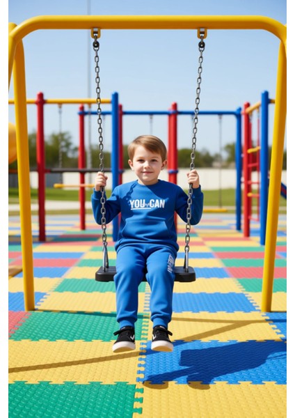 Motivasyonel Baskılı Erkek Çocuk Örme Sweatshirt ve Eşofman Takımı Kaliteli Şık Rahat modelleri