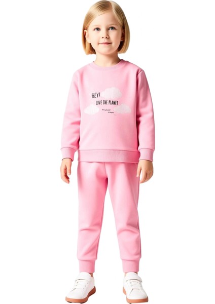 Kız Çocuk Pamuklu Baskılı Regular Örme Alt Üst Takım Konforlu ve Şık Günlük Giyim Kaliteli fırsatları