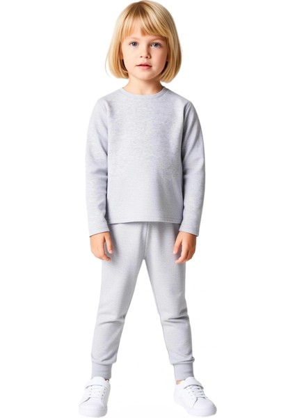 Kız Çocuk Rahat Esnek Ribana Detaylı Uzun Kollu Üst ve Tayt Takımı Kaliteli Şık Rahat fırsatları