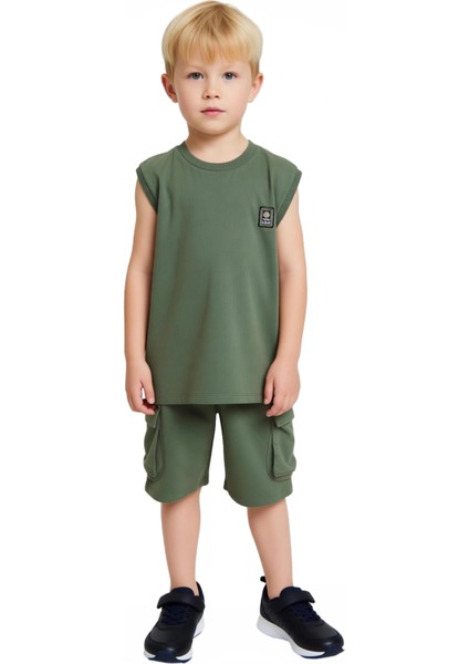 Erkek Çocuk Pamuklu Atlet ve Kargo Şort Takımı Konforlu Günlük Giyim Kaliteli Şık Rahat fırsatları