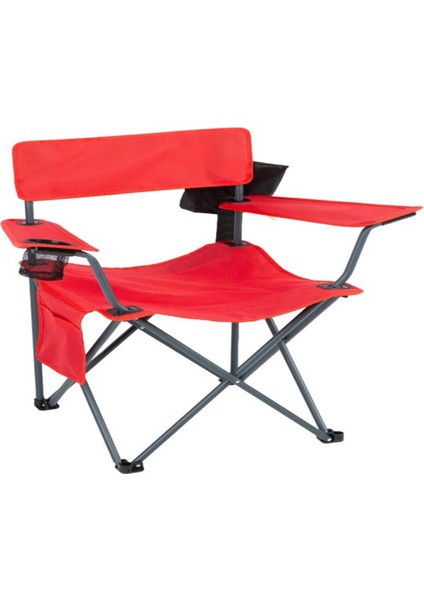 Camper Katlanabilir Kamp Piknik Sandalyesi Kırmızı indirimleri