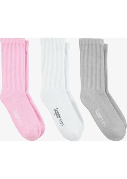 Unıted4 Classic Çocuk Renkli 3'lü Çorap