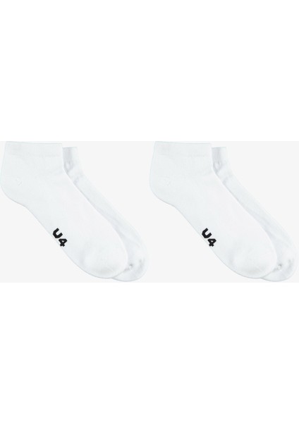 Unıted4 Classic Unisex Beyaz 2'li Çorap