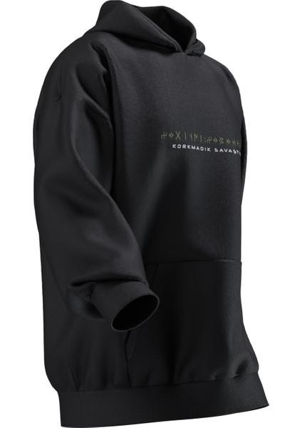 Korkmadık Savaştık Baskılı Oversıze Hoodıe (Unısex) fiyatları