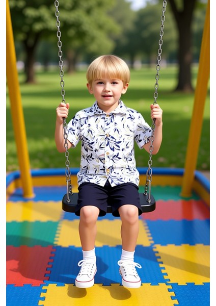 Erkek Çocuk Pamuklu Dokuma Gömlek ve Şort Takımı Yazlık Şıklık Kaliteli Şık Rahat modelleri