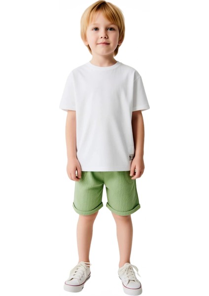 Erkek Çocuk %100 Pamuklu Yumuşak Müslin T Shirt ve Şort Takımı Kaliteli Şık Rahat fiyatları