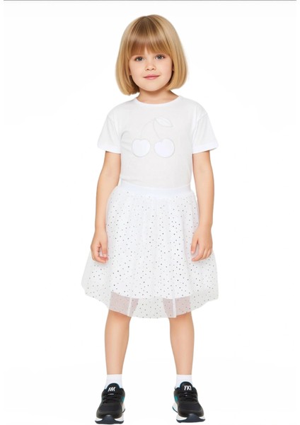 Kız Çocuk Pamuklu Üst ve Tütü Etek Takımı Kaliteli Şık Rahat Günlük fiyatları