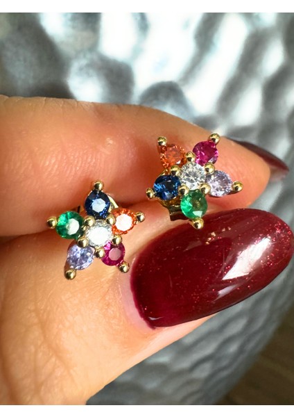 Gold Renkli Zirkon Taşlı Küpe indirimleri