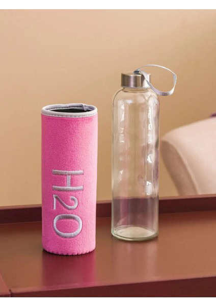 H2O Peluş Kılıflı Cam Matara 600 ml modelleri