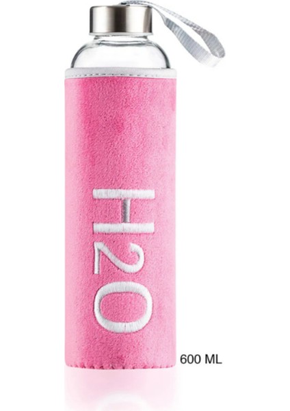 H2O Peluş Kılıflı Cam Matara 600 ml fırsatları