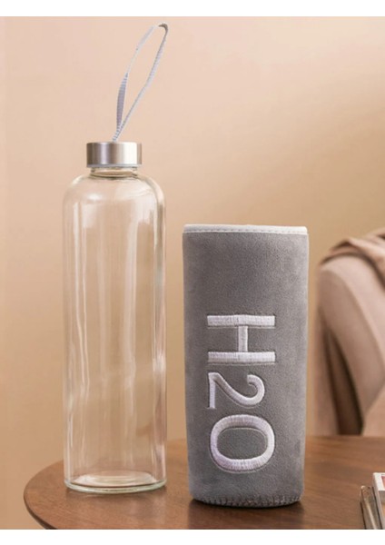 H2O Peluş Kılıflı Cam Matara 600 ml modelleri