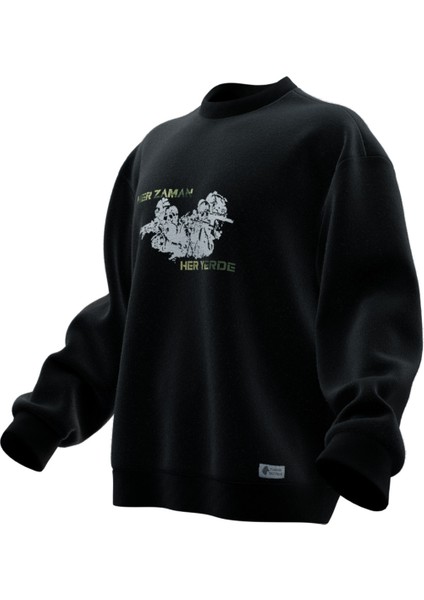 Sat Tasarımlı Rahat Kalıp Unisex Sweatshirt fiyatları