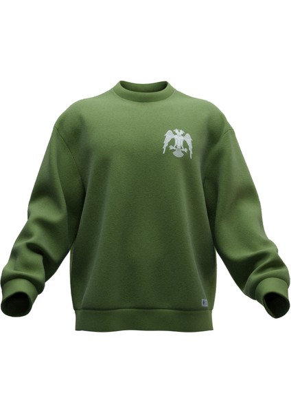 Selçuklu Kartalı Baskılı Oversıze Sweatshırt (Unısex)