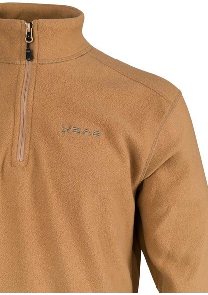 Cedric Erkek Yarım Fermuarlı Ince Polar Sweatshirt Camel fiyatları