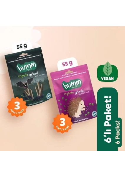 Buğz Humm Organik Grissini 6'lı Set (Zeytinli & Pancarlı) fiyatları