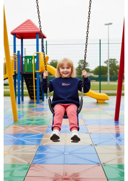 Kız Çocuk Pamuklu Oversize Sweatshirt ve Esnek Tayt Takımı Kaliteli Şık Rahat